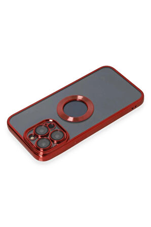 iPhone 14 Pro Max Kılıf Slot Silikon - Kırmızı