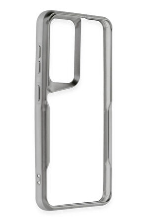 Samsung Galaxy S24 Kılıf Boyi Silikon Kapak - Gümüş