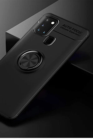 Samsung Galaxy M31 Kılıf Range Yüzüklü Silikon - Siyah