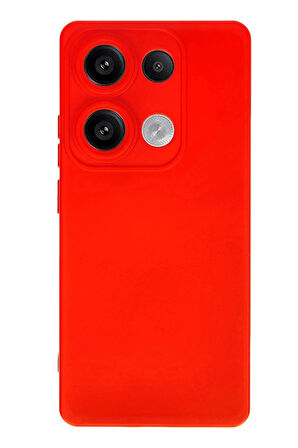 Xiaomi Redmi Note 13 4G Kılıf Nano içi Kadife Silikon - Kırmızı