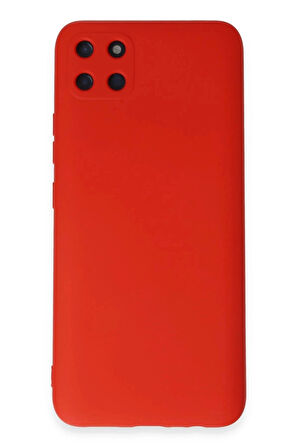 Realme C11 Kılıf Nano içi Kadife Silikon - Kırmızı