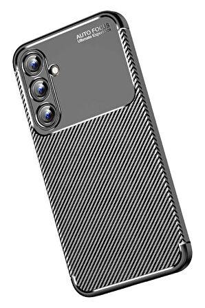 Samsung Galaxy A15 4G Kılıf Auto Focus Karbon Kapak - Siyah