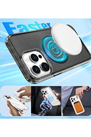 iPhone 15 Kılıf Glow Magsafe Kapak - Turuncu