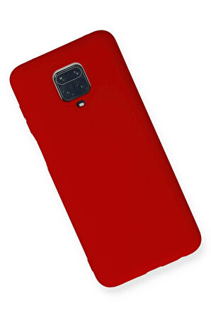 Xiaomi Redmi Note 9 Pro Kılıf Nano içi Kadife Silikon - Kırmızı
