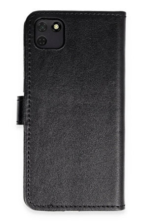 Huawei Y5P Kılıf Trend S Plus Kapaklı Kılıf - Siyah