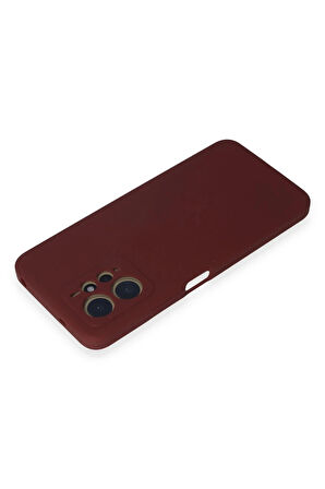 Xiaomi Redmi Note 12 4G Kılıf Nano içi Kadife Silikon - Bordo