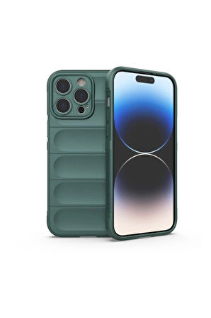 iPhone 16 Pro Kılıf Optimum Silikon - Koyu Yeşil