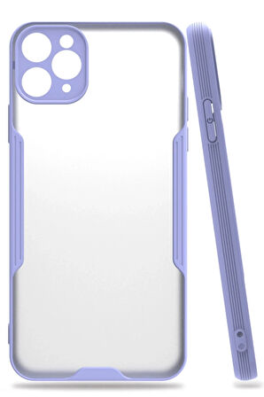 iPhone 11 Pro Max Kılıf Platin Silikon - Lila