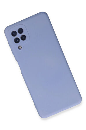 Samsung Galaxy A22 Kılıf Nano içi Kadife Silikon - Lila