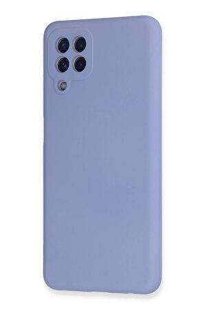 Samsung Galaxy A22 Kılıf Nano içi Kadife Silikon - Lila