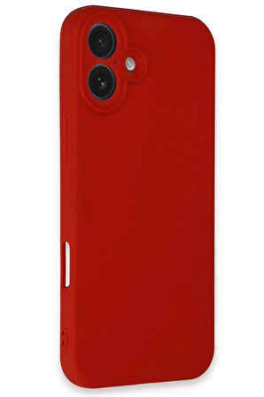 iPhone 16 Plus Kılıf First Silikon - Kırmızı