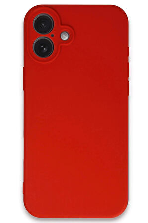 iPhone 16 Plus Kılıf First Silikon - Kırmızı