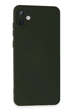 Samsung Galaxy A05 Kılıf Nano içi Kadife Silikon - Koyu Yeşil