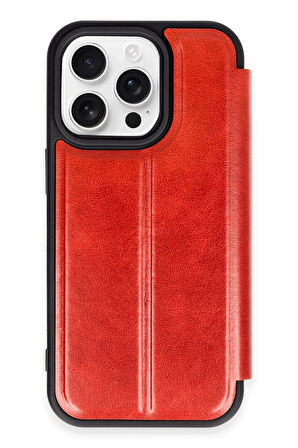 iPhone 14 Pro Kılıf Flip Cover - Kırmızı
