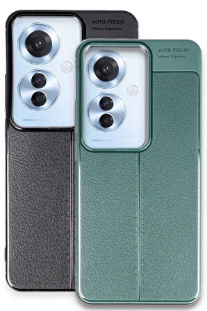 Oppo Reno 11F Kılıf Auto Focus Kapak - Koyu Yeşil