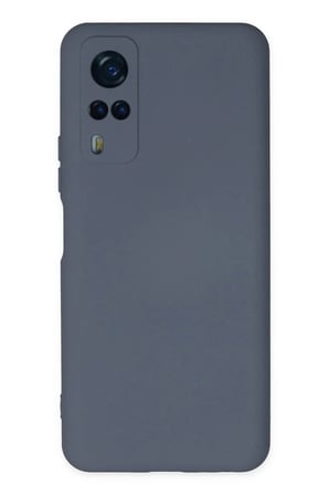 Vivo Y53S Kılıf Nano içi Kadife Silikon - Gri