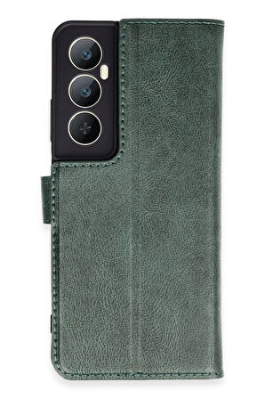 Realme C65 Kılıf Trend S Plus Kapaklı Kılıf - Yeşil