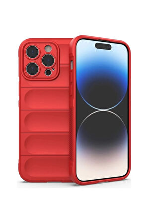 iPhone 16 Pro Max Kılıf Optimum Silikon - Kırmızı