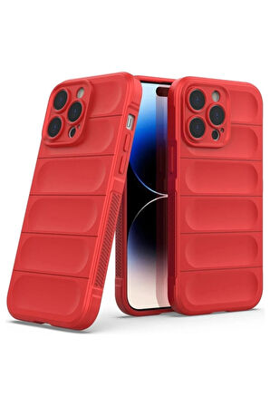 iPhone 16 Pro Max Kılıf Optimum Silikon - Kırmızı