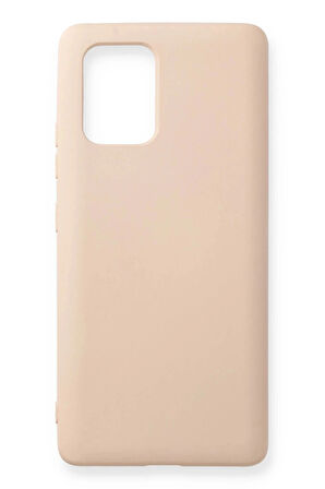 Samsung Galaxy A91 / S10 Lite Kılıf Nano içi Kadife Silikon - Pudra