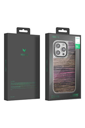Venco iPhone 15 Wave Kapak - Koyu Kahve