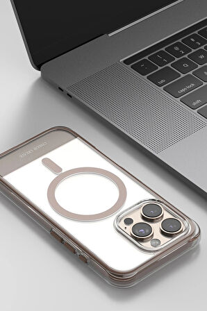 Apple iPhone 15 Pro Max Hulk Magsafe Kapak - Titan Gri