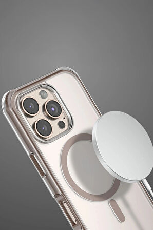 Apple iPhone 15 Pro Max Hulk Magsafe Kapak - Titan Gri