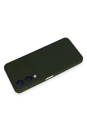 Vivo Y17S Kılıf Nano içi Kadife Silikon - Koyu Yeşil