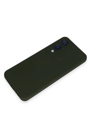 Vivo Y17S Kılıf Nano içi Kadife Silikon - Koyu Yeşil