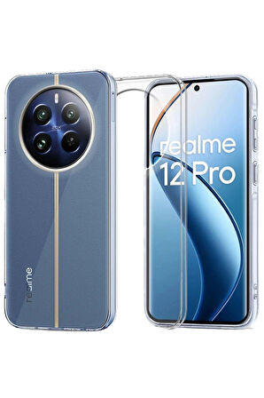 Realme 12 Pro Plus Kılıf Lüx Şeffaf Silikon