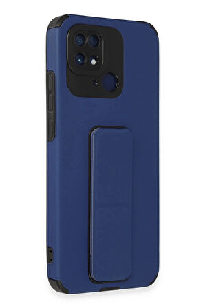 Xiaomi Redmi 10C Kılıf Mega Standlı Silikon - Mavi