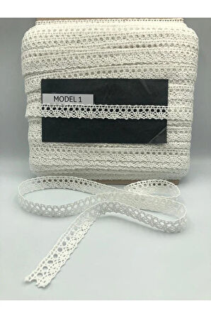 5 Metre Pamuk Dantel Şerit 1.7 Cm Kopanaki Güpür