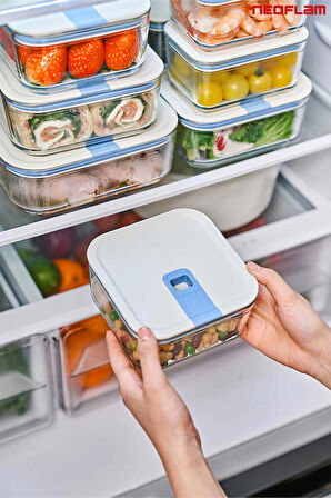 Neoflam Perfect Seal Cam Saklama Kabı Seti 7 Parça