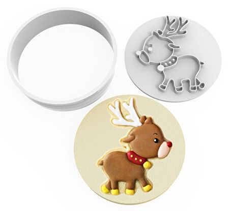 Kurabiye Kesici ve Damga Set - Geyik2