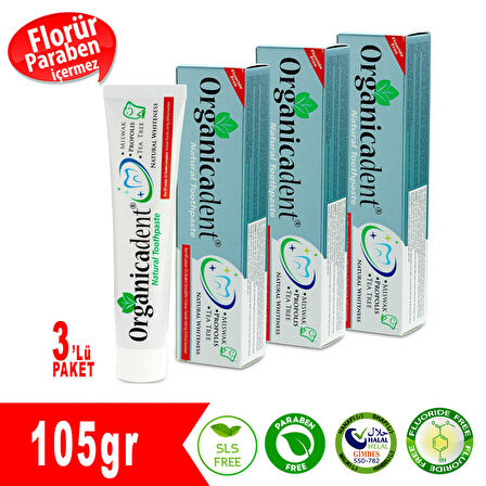 Organicadent Doğal Diş Macunu 3'lü Paket