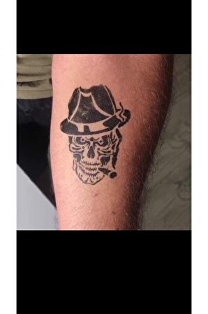 Kalp ve Yıldız Desenleri Hint Kınası ile Geçici Dövme Yapma Seti