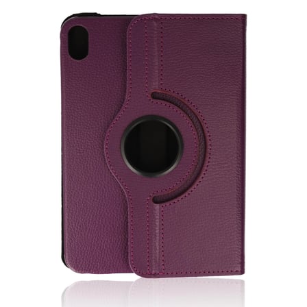 Apple İpad Mini 6 Kılıf 360 Tablet Deri Kılıf - Mürdüm iegxx