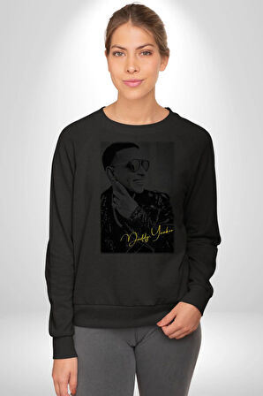 Daddy Yankee Müzik Star Kadın Erkek Siyah Sweatshirt 