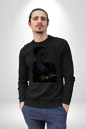 Daddy Yankee Müzik Star Kadın Erkek Siyah Sweatshirt 
