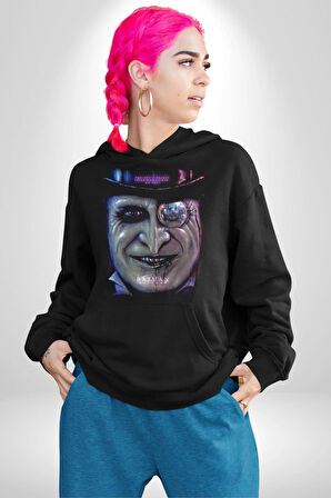 Batman Dönüyor Penguen Adam Silüet Kadın Erkek  Siyah Kapüşonlu Sweatshirt Hoodie