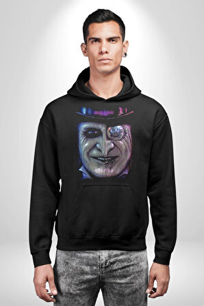 Batman Dönüyor Penguen Adam Silüet Kadın Erkek  Siyah Kapüşonlu Sweatshirt Hoodie