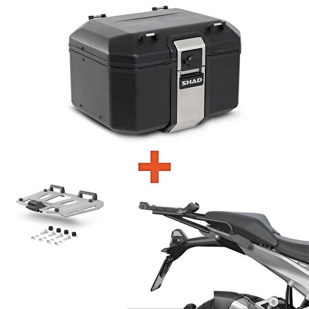 Shad R1300 GS TR48 Siyah Alüminyum Topcase Tabla ve Bağlantı Demiri Seti 