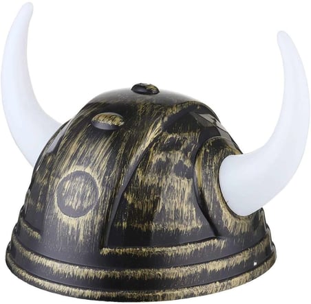 Eğlenceli Viking Şapkası Altın Renk 1 Adet