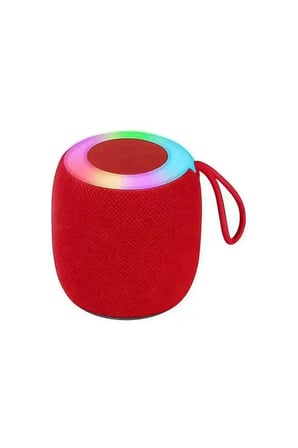 D10 Rgb Led Işıklı Bluetoth Speaker Hafıza Kartı ve Usb Girişli Fm Radyolu Şarjlı Taşınabilir Hoparlör 5W