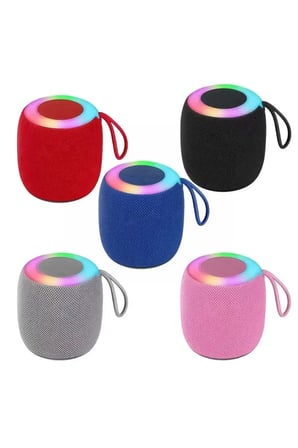 D10 Rgb Led Işıklı Bluetoth Speaker Hafıza Kartı ve Usb Girişli Fm Radyolu Şarjlı Taşınabilir Hoparlör 5W
