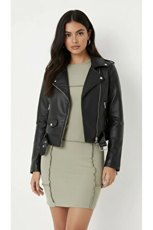 Ters Dikiş Detaylı Mini Elbise