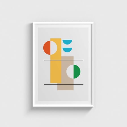 Geometry Rainbow 1 Tablo Çerçeveli Poster Duvar Dekorasyonu