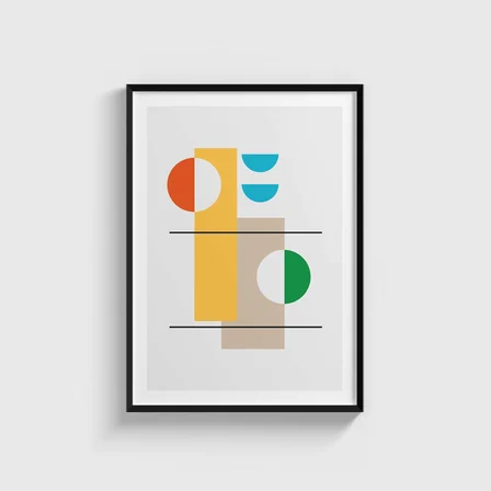Geometry Rainbow 1 Tablo Çerçeveli Poster Duvar Dekorasyonu