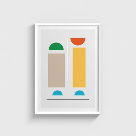 Geometry Rainbow v3 Tablo Çerçeveli Poster Duvar Dekorasyonu
