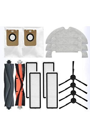 d10s plus  Uyumlu yedek fırça filtre toz torbası mop set